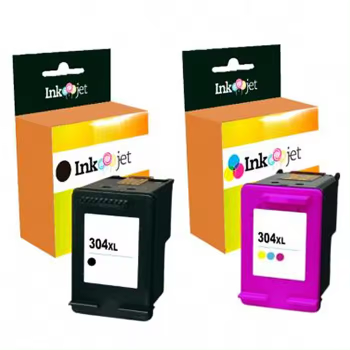 HP 304XL N9K08AE N9K07AE pack de 2 cartuchos de tinta compatible negro y color - 1