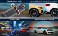 Cámara Retrovisor para Coche,4K Ultra HD Dashcam con 10" Pantalla Táctil,Tarjeta SD de 64G,170° Gran Angular,Sensor G,Monitor de Aparcamiento,Grabación en Bucle,Súper Visión Nocturna,WDR - details 3