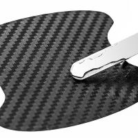 4Pcs Pegatinas De Protección Para Manijas De Puertas De Coche Película De Fibra De Carbono 3D Cubre Rasguños Protector Universal Accesorios Automotrices - details 3