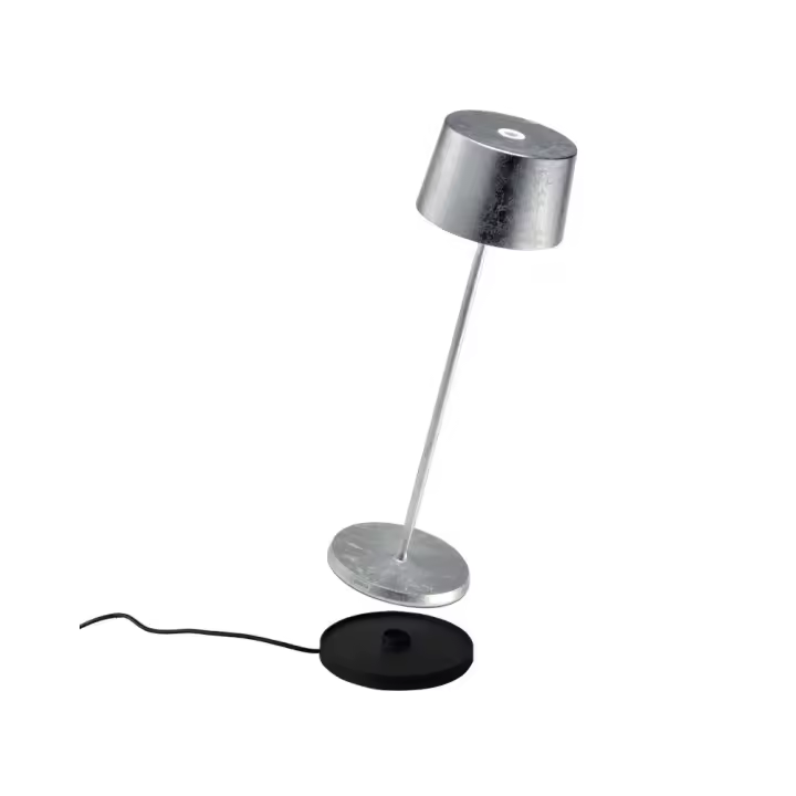 Lámpara de Mesa LED recargable y regulable Olivia Pro Silver Leaf - 1