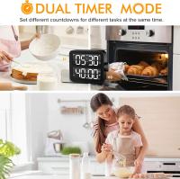 Temporizador De Cocina Digital Grande Con Pantalla Doble Temporizador Para Estudio Interior Temporizador De Escritorio Para Dormitorio Marca NOKLEAD Origen Mainland China - details 1