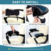 Almohadilla De Apoyo Para Los Codos De Espuma De Memoria Para Silla De Oficina Y Sofá Cómoda Y Duradera Para El Hogar Y La Oficina - details 4