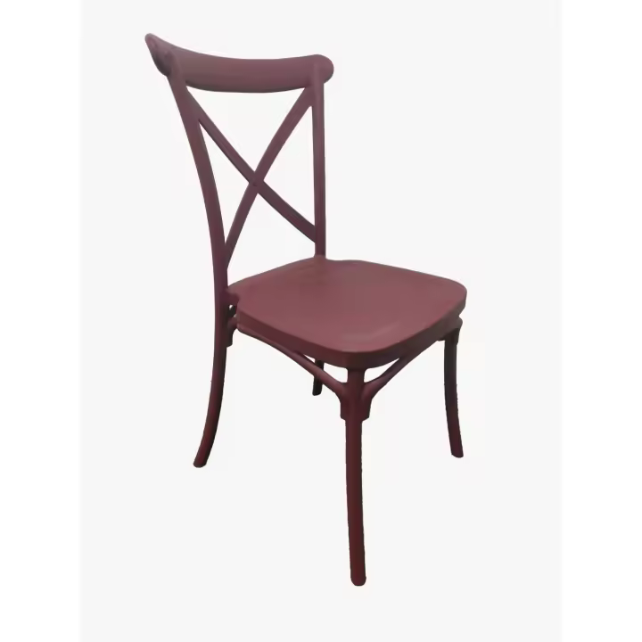 Silla Crossback polipropileno diseño eventos marrón 90 x 48 x 49 cm - 1