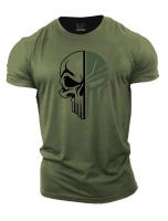 Camiseta De Moda Para Hombres Verano 2025 Estampado 3D Militar Con Calavera Fitness Ropa Deportiva Transpirable Ligera Y De Secado Rápido Para Compras - details 7