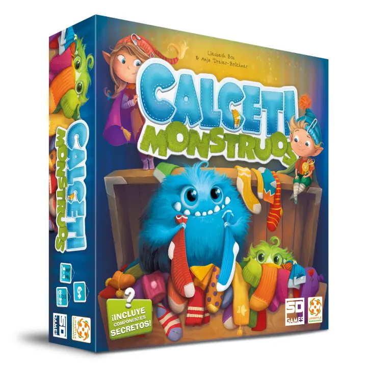 SD Games CALCETIMONSTRUOS - Juego de Mesa Infantil para Mayores 6 Años - Juego de Habilidad 1 a 4 Jugadores - Experiencia de Juego Superior - 1