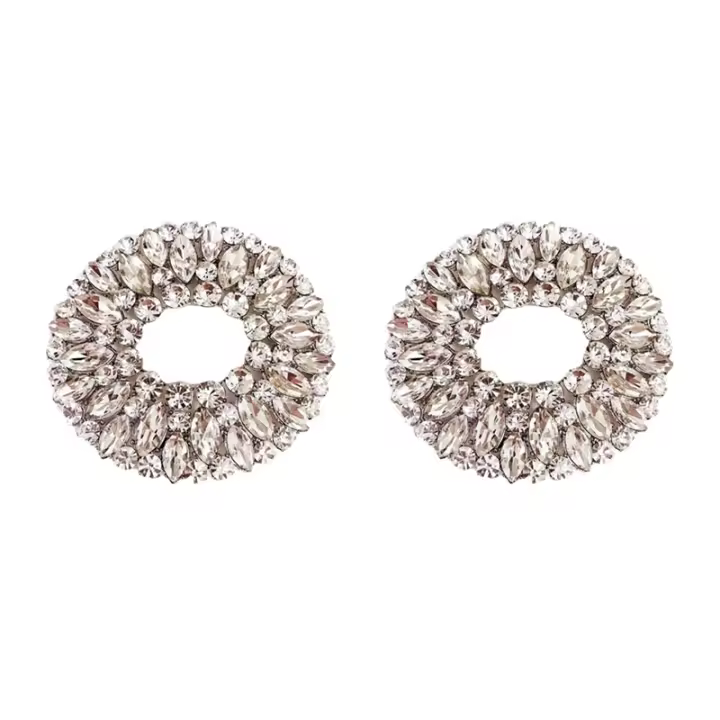 Clip de Zapatos con Cristales Brillantes Desmontables para Mujer Accesorios de Novia Colgante de Bolso con Pedrería Rhinestone - 1