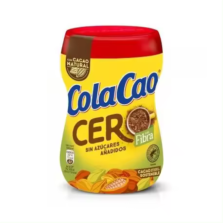 Cola Cao 0% Azúcares Añadidos con Fibra - 300g | Sin Azúcares Añadidos | Con Sales Minerales - 1