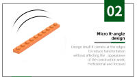 Wange 61Pcs Accesorios De Bloques Finos 1x10 Compatible Con Bloques De Construcción Para Niños Caja De Regalo De Juguetes De Plástico ABS Tamaño Pequeño - details 3