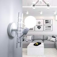 Lámpara de pared creativa con forma humana, lámpara de pared interior, lámpara de pared Art Deco moderna, base E27, adecuada para dormitorio, escalera, comedor, blanco - details 2