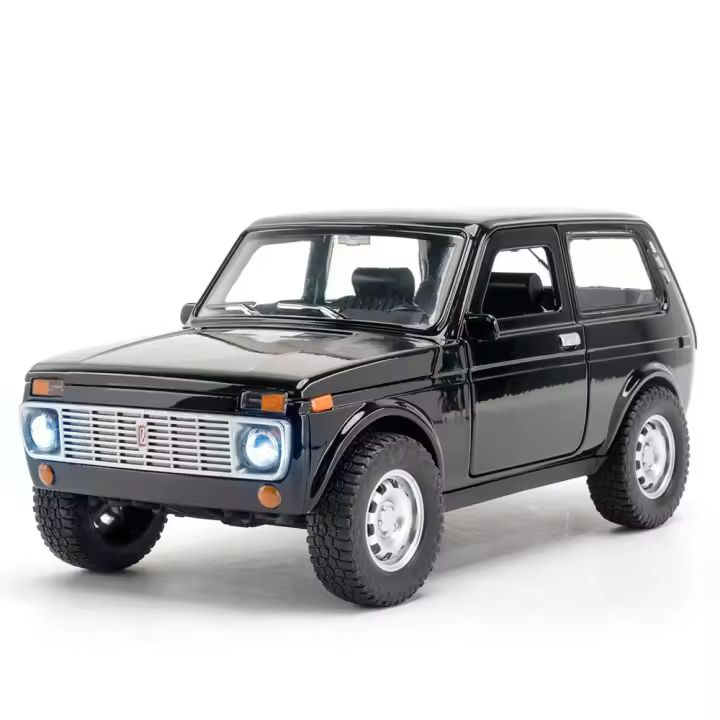 Coche De Juguete Lada Niva De Rusia a Escala 1:18 Con Funciones De Retroceso Puertas Abiertas Luz Y Sonido Metal Para Niños - 1