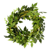 2Pcs Vinatera Artificial De Lienzo De Seda Para Boda Arco Floral Fiesta Exterior Decoración De Hogar Verde Natural - details 6