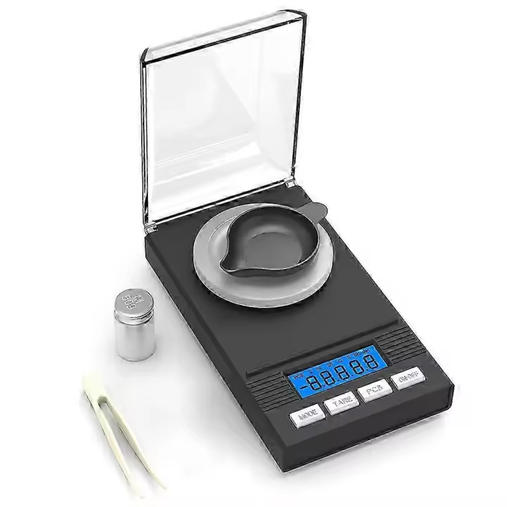 Escaleras del miligramo 50G/0.001G, Escala de La precisión del miligramo, MG, Escala del Bolsillo, Escala de Laboratory with El LCD Dis Nuevo - 1