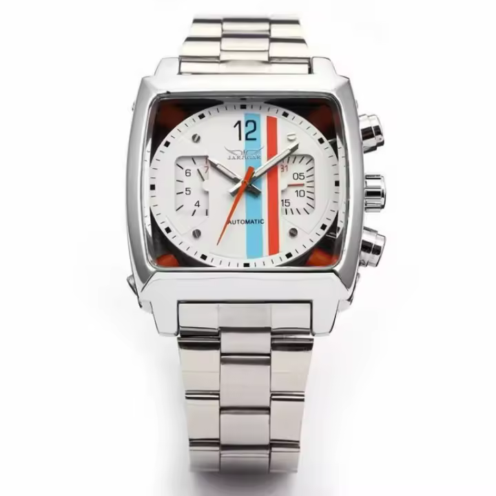 Reloj Mecánico Automático Para Hombre JARAGAR 569 Moda Retro Cuadrado Con Calendario Acero Inoxidable Resistente Al Agua Para Negocios - 1