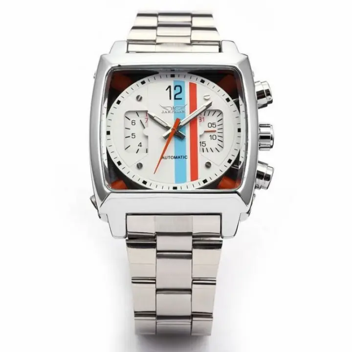 Reloj Mecánico Automático Para Hombre JARAGAR 569 Moda Retro Cuadrado Con Calendario Acero Inoxidable Resistente Al Agua Para Negocios - 1