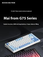 MCHOSE G75Pro Teclado Mecánico De Esports Tri-modos Con Retroiluminación RGB Interfaz Bluetooth Y USB Switches Hot-swappable - details 0