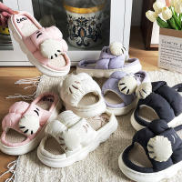 Zapatillas De Plataforma Casual Para Mujer Con Diseño De Gato De Dibujos Animados Zapatos De Lino Elegantes Para El Hogar Con Tobillero Abierto Y Tacón Bajo - details 16