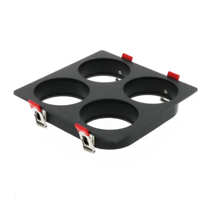 IluminaShop - Aro de Empotrar Negro Para 4 Modulos 10W Serie Cobfix - 1
