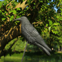 Decoración De Jardín Exterior Cuervo Negro Simulación Repelente De Aves Para Control De Plagas Pigeon Repelente De Jardín Moderno - details 12