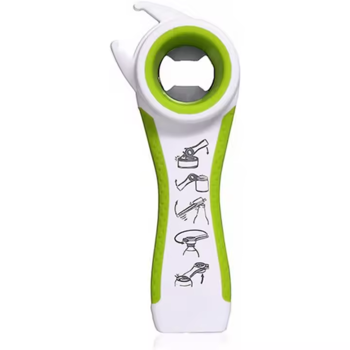 Abridor de frascos para Manos débiles - Abridor de frascos para personas mayores con artritis, abridor de frascos con agarre de Goma, abridor de Lotas 5 en 1, abridor de tapa de Frasco antideslizante - 1