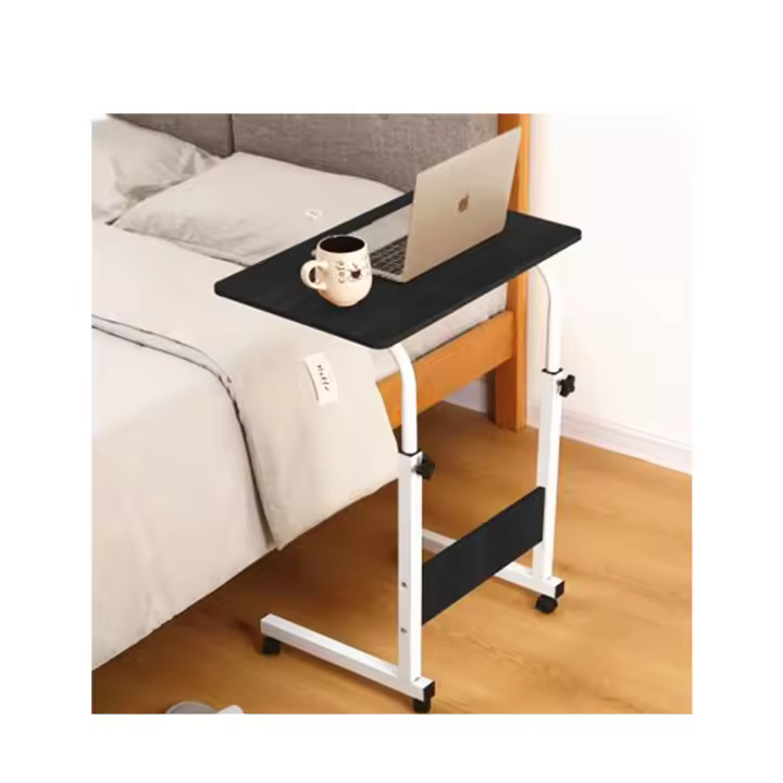 SMALLRUN  Mesa   Escritorio con Ruedas  y Panel de Madera de Partículas Mesa de Escritorio Altura Ajustable Mesa de Ordenador 60X40cm - 1