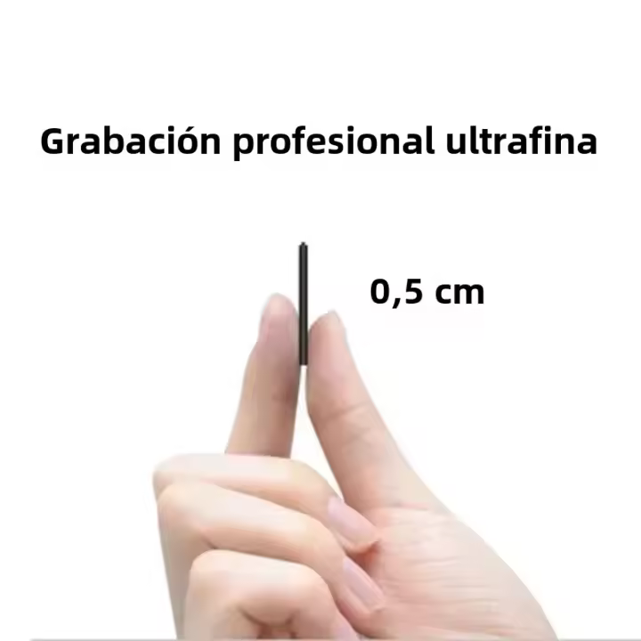 Grabadora De Voz Profesional Miniatura MP3 Portátil Digital Controlada Por La Voz Reducción De Ruido Espía Sin Almacenamiento Externo Con Micrófono Externo - 1