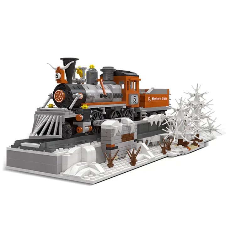 Bloques De Construcción De Tren Occidental 853 Piezas Modelo De Camión De Carga De 40cm Juguetes Para Niños Y Adultos Regalo Ideal Para Niños Mayores De 3 Años Y Adultos - 1