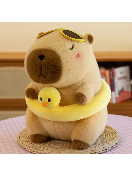 Muñeco De Peluche Capibara De 30cm Simulación De Anime Peluche Suave Juguete Para Niños Y Adultos Regalo De Navidad Y Acción De Gracias - 1