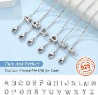 Pulsera de plata de ley 925 con inicial de corazón para mujeres y niñas, 16 + 5 cm - details 2