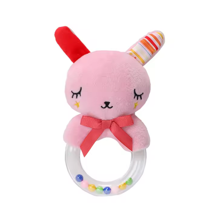 Manivela de mano de animal de dibujos animados, partícula de goma, manivela de mano, muñeco de peluche, mano agarrando campana - 1