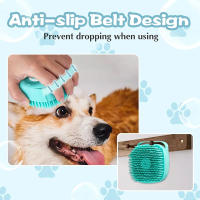 Set De Cepillo Y Champú Para Mascotas De Silicona Suave Con Almacenamiento Integrado Herramienta De Aseo Doble Cara Para Perros Y Gatos - details 2