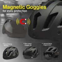 PJT Casco De Bicicleta LED Recargable Con Visera Gafas De Sol Para Hombres Helmets De Ciclismo MTB Y Carretera Con Protección Solar - details 5