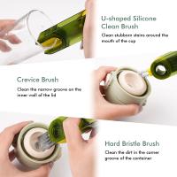 Cepillo De Limpieza Multifuncional 3 En 1 Para Botella Y Vaso Con Diseño U De Silicona Cepillo De Limpiador Ecológico Para Rincones Y Tapa De Botella - details 3