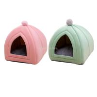 Cama De Gato Lindo Casa De Perro Semi-Cerrada Sofá Nido De Velours Lavable Caliente Y Cómoda Para Perros Pupusas En Interiores Y Exteriores - details 0