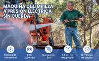 Hidrolimpiadora bateria, Hidrolimpiadora a Batería Kit con 2 Batería 1200 mah, Limpiadoras a presión con Boquilla Multifuncional 6 en 1, para Lavado de Balcones y Coches - details 0