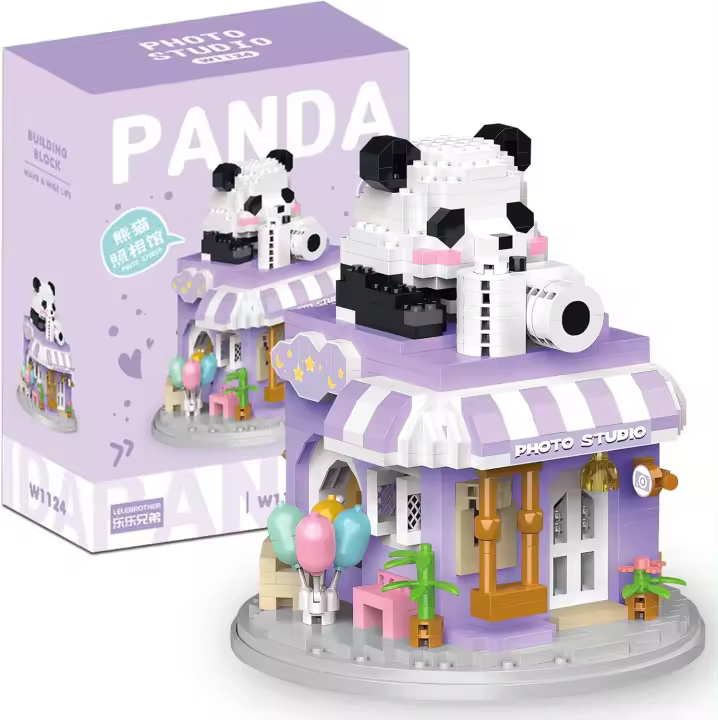 Bloques de construcción de panda, traje de microbloques de construcción de panda, kit de juguetes de microbloques de construcción, minibloques de construcción de animales adecuados para adultos y niños - 1