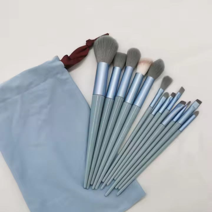 Juego de 13 brozas de maquillaje, Cerdas cónicas de primera calidad, Con Bolsa de viaje - 1