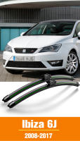 Limpia Parabrisas Delantero Pletretera Para SEAT Ibiza 6J 2008-2017 Negro Y Verde Material De Goma Natural Resistentes a Temperaturas De +158℉ a -40℉ - details 0