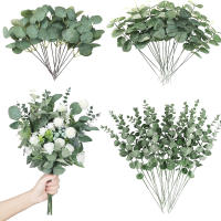 30PCS Hojas De Eucalipto Falsas Para Decoración Navideña Y Bodas Arreglo Floral Artificial Para Hogar Y Jardín - details 4
