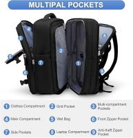 Mochila para portátil de gran capacidad, Con compartimiento para Zapatos mochila de viaje para hombre, accesorios para Negocios, Viajes y Universidad, Regalos para Fiestas de vacaciones, mochilas escolares, de Pascua y San Valentín. - details 4