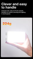 Luz De Cámara LED 40W Bi-color 2700-6200K CRI/TLCI 96+ Con Manija 6400mAh Para Fotografía Y Video Iluminación De Estudio Portátil - details 9