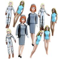 Muñeca Vintage ST Mini Figura 10cm Asistente De Vuelo 7cm Astronauta Niña Adorable Articulada Colección Limitada Para Niñas De Más De 14 Años - details 0