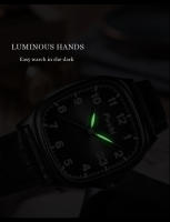 Reloj De Hombre POSHI Moda Cuero Resistente Al Agua Calendario Luminoso Deportivo Estilo Casual Y Lujo Movimiento Cuarzo - details 8