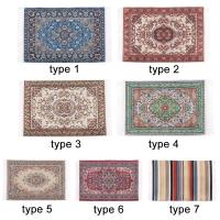 Carpetilla De Miniatura Para Casa De Muñecas Estilo Turco Escala 1:12 Accesorios De Decoración De Piso Alfombra Tejida Para Juguetes Adecuada Para Adolescentes Y Adultos - details 0