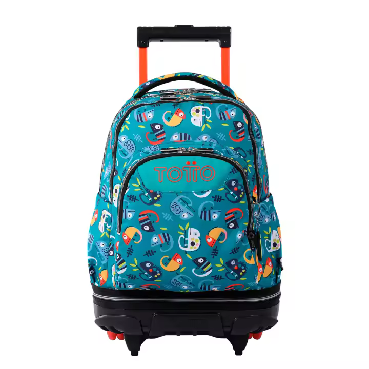 Totto Mochila escolar ruedas Tiza -Dimensiones:32 x 45.5 x 18 cm-Material:Poliester reciclado - 1