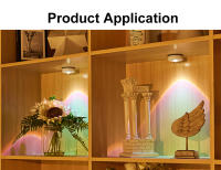 Lámpara De Noche Redonda Con Botón De Presión Para Armario Cocina Dormitorio Decoración Luz De Pared Con Pilas AAA Incluidas - details 6