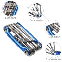 Kit De Reparación De Bicicleta Multifuncional 11 En 1 Herramientas Para Ciclismo De Montaña Con Llaves Destornilladores Cadena Hexagonal Y Tornillos - details 1