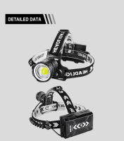 Linterna Frontal LED Potente XHP160 9000 Lumens Recargable USB Impermeable 3KM Para Camping Pesca Caza Senderismo - details 14
