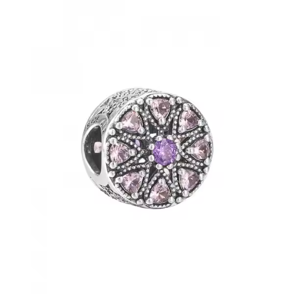 PANDORA Charm Plata de Ley Circonitas Moradas y Rosas para Mujer - 1