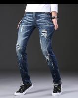 Jeans De Denim Para Hombre Estilo Hip Hop High Street Marca Conocida Calidad Alta Tallas Grandes Con Agujeros Pantalones Casuales De Cierre Botón Fly - details 6