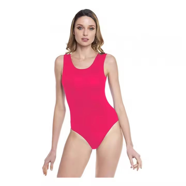 Partilandia Body o Maillot con tirante ancho fucsia para mujer - 1